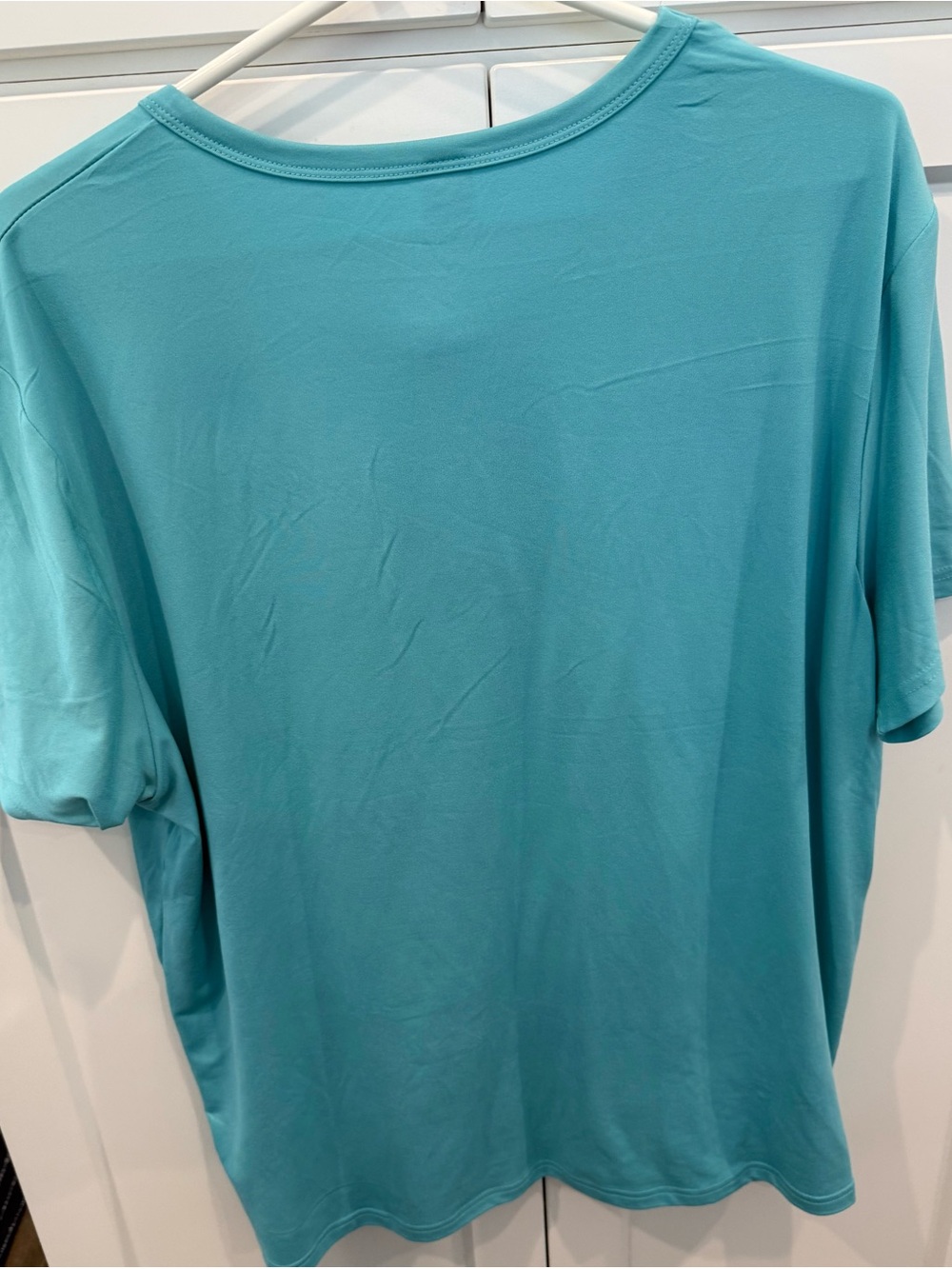 Turquoise Graphic Tee with Gold Script - Picture 5 of 5